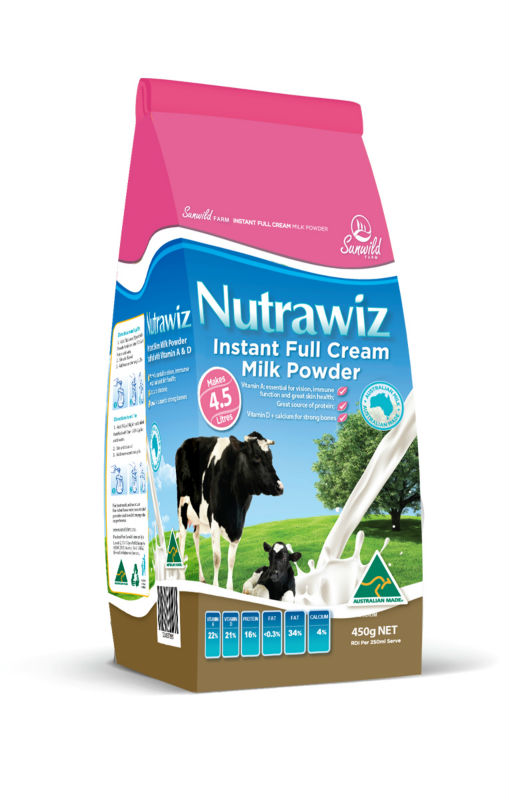 nutrawiz instant full cream milk powder 100% australian made