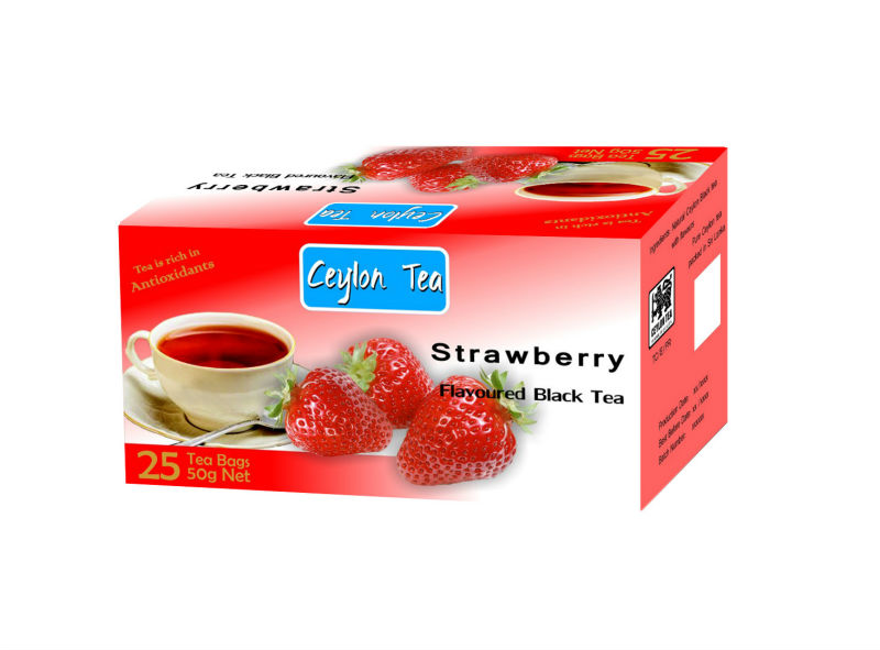 Tea With Strawberries On Black Dish Ceylon Black Tea With Strawberry Flavor Products Sri Lanka