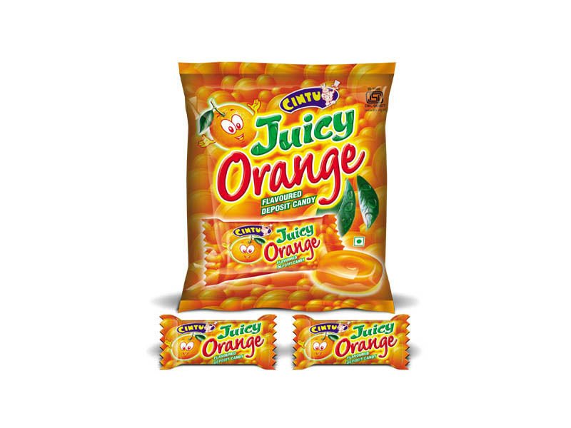 orange sugar coated candy