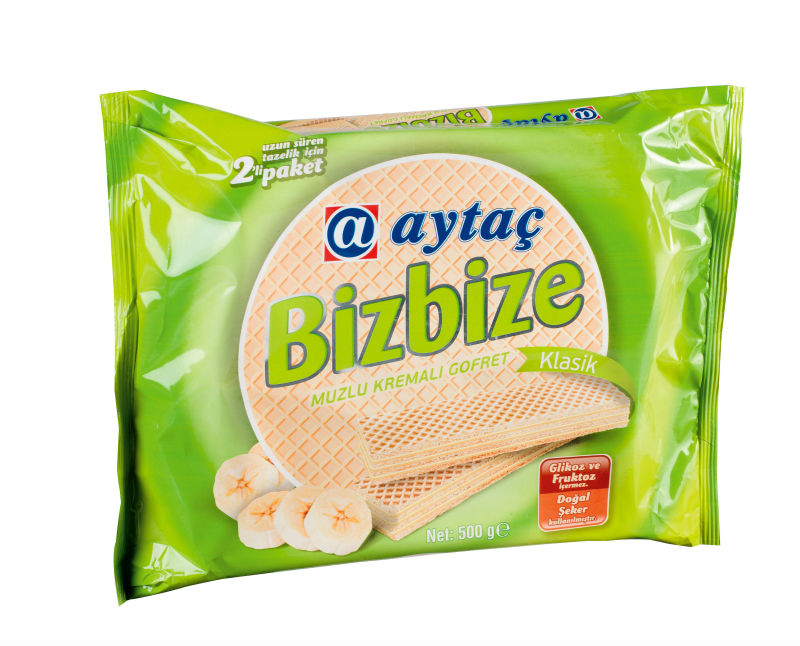 wafer with banana 500 gr.x6