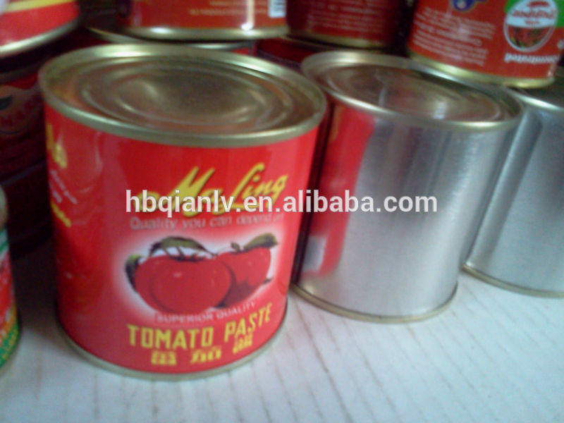 canned tomato pastes 70g4.5kg,China qianlv tomato sauce price supplier