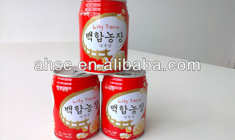 lily and Chinese red dates 245ml can soft drink