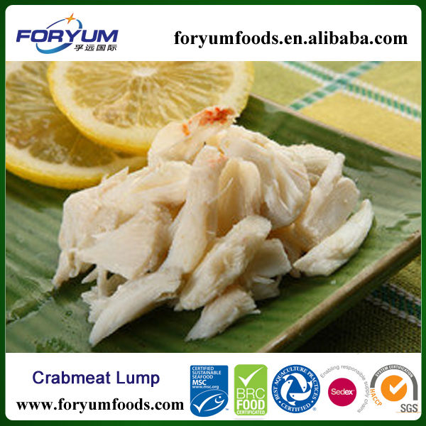 Frozen Swimming Pasteurized Canned Crab Meat Lump,China FORYUM price