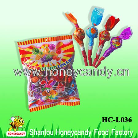 6g Twisted Wrapper Whistle Lollipop,China Honeycandy price supplier ...