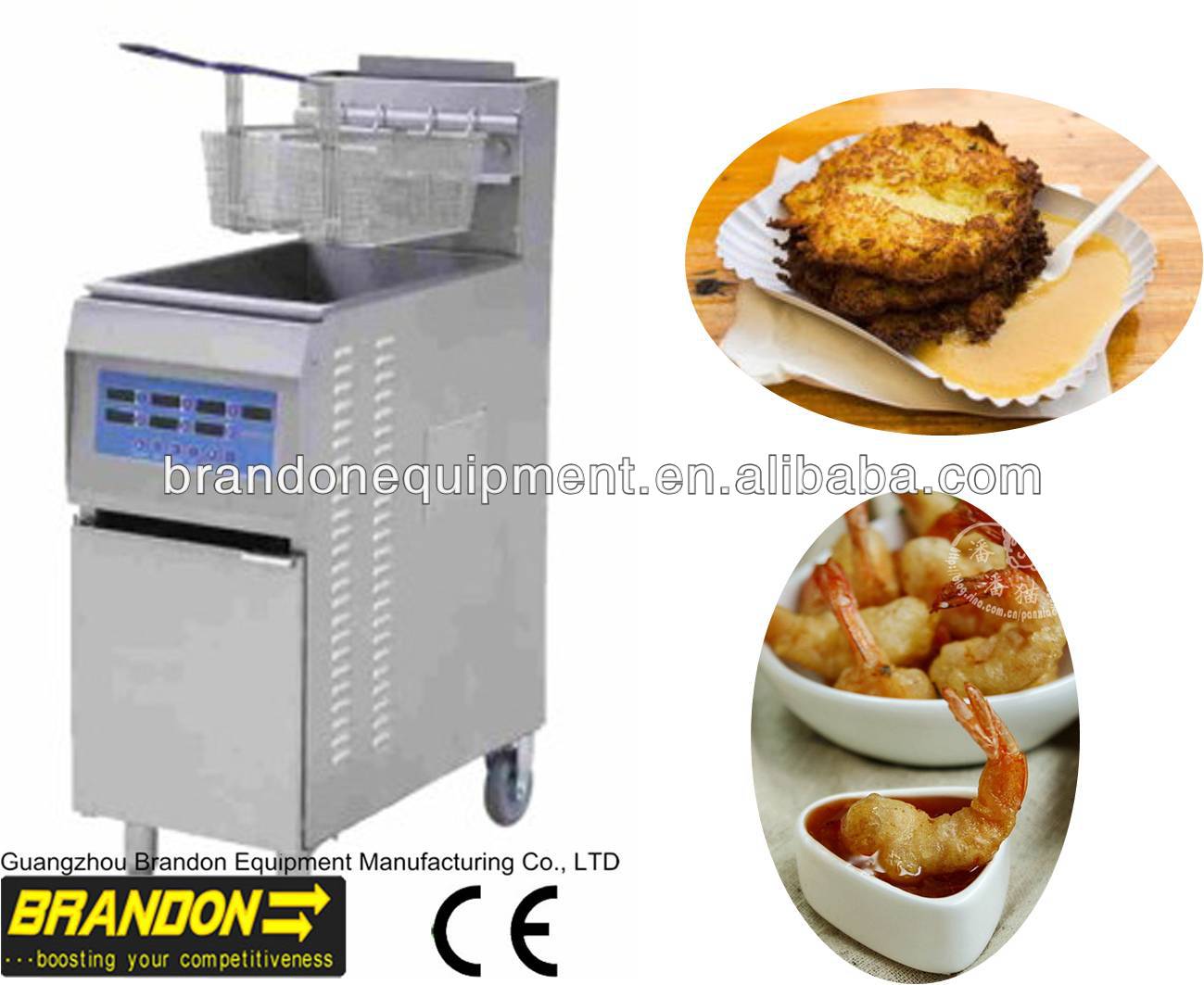 Gas fryer machine European gas valve,China Brandon price supplier - 21food