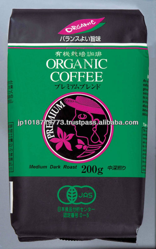 JAS Certified Organic Premium Blend Cafe Medium Roast 200g