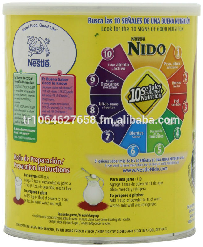 Nido Milk Powder 400g 900g 18kgturkey Nestle Nido Milk Price Supplier