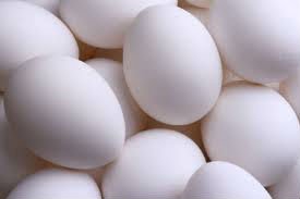 large fresh eggs white