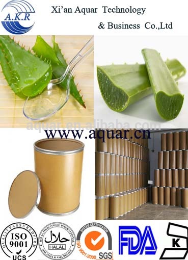 100% Natural manufacturer supply Aloe Vera extract powder cas no.8001-97-6 Aloe barbadensis