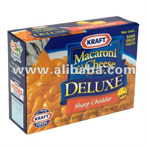 Kraft Macaroni & Cheese Deluxe Dinner, Sharp Cheddar, 14-Ounce Boxes ...