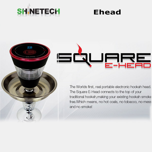 Square ehead!!!Touch screen e head hookah with 8ml tank fit for all kinds  of ehookah with two colors,China Shinetech/OEM/ODM price supplier - 21food