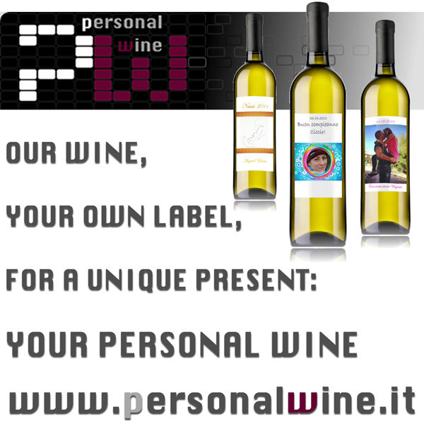 Personalized sparkling white wine: our italian wine, your personal label.
