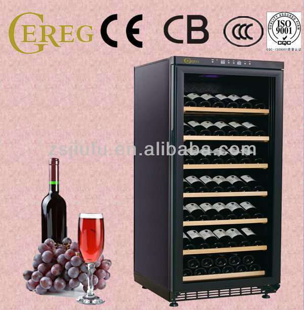 320L 120bottle wood constant humidity red wine cooler,China GEREG red