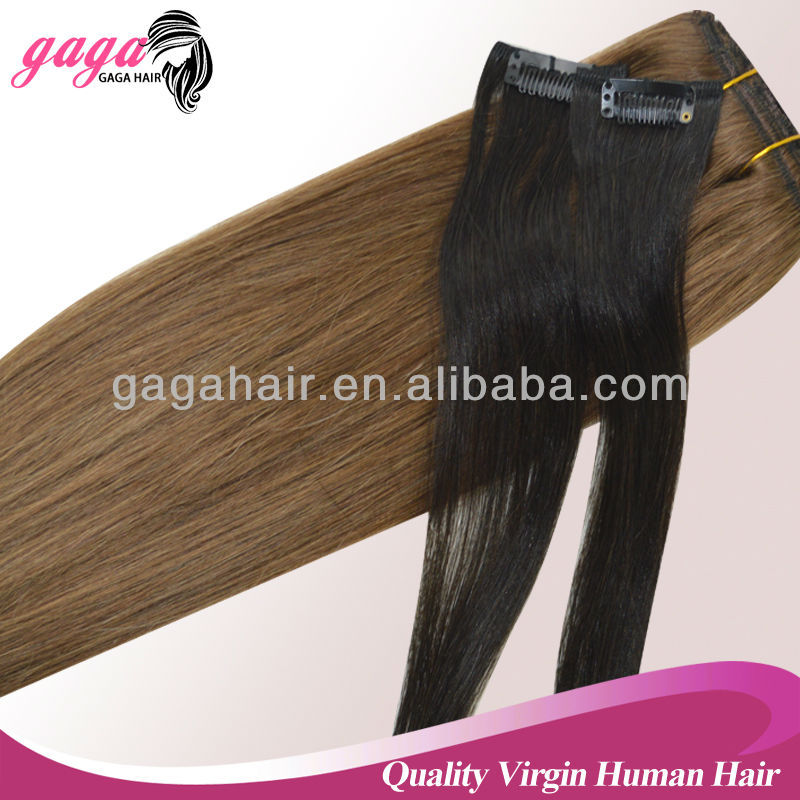 Super quality unique natural hair clips straight bar of chocolate color ...
