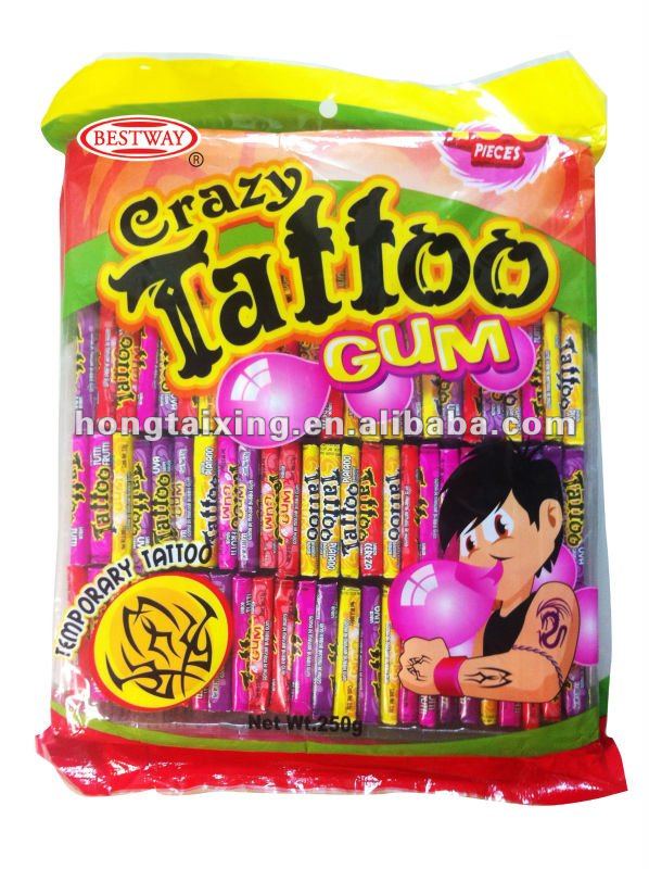 Bestway Crazy tattoo bubble gum,China Bestway price supplier - 21food