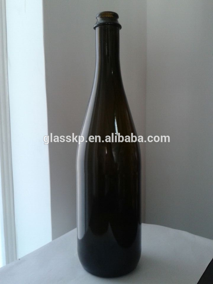 750ml antique green champagne glass bottle,China KP price supplier - 21food