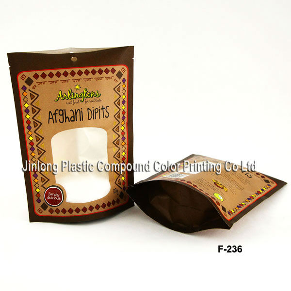 Kraft Paper Food Bag With Clear Window And Bottom Gussetchina Jl Price Supplier 21food 5987