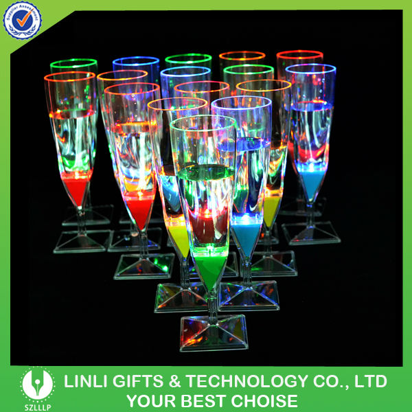 Liquid Activated 150ML Led Light Champagne Glass,China Led Light ...