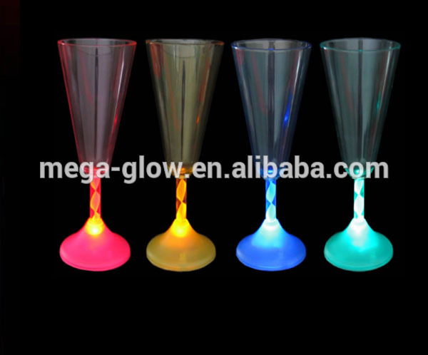 Glass look plastic light up led champagne cup, champagne glass,China ...