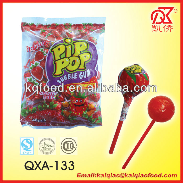 16g Halal Fruit Ball Shape Bubble Gum Candy &Lollypop,China KAIQIAO ...