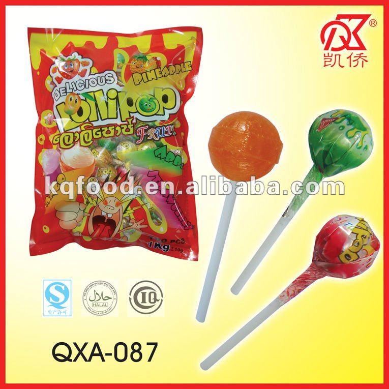 10g Fruit Lollipop Sweet Candy,China KAIQIAO price supplier - 21food