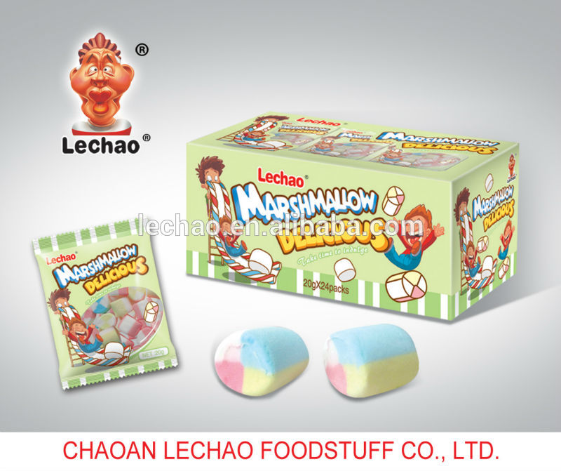 Halal Delicious Marshmallow Roll Shape,China Lechao price supplier - 21food