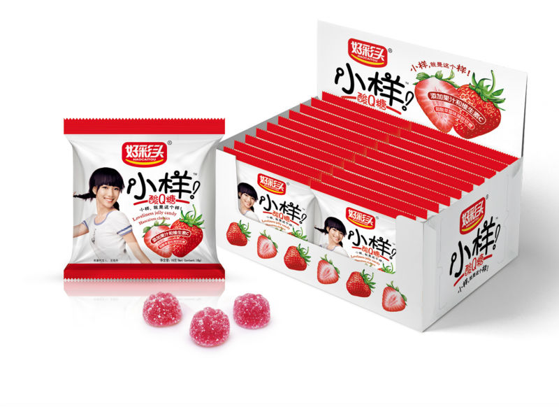 Super sour strawberry flavor gummy candy,China Xiaoyang price supplier ...