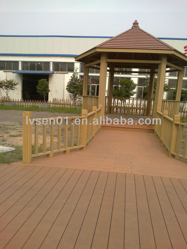 WPC outdoor solid and hollow wood plastic composite flooring with waterproof decking
