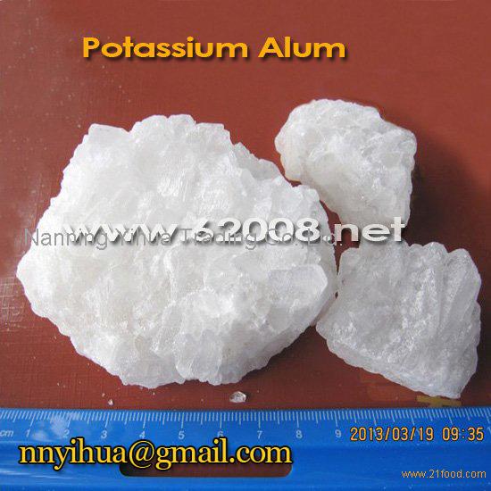 Lump Potassium Alum/Potash Alum for Food Processing - China Water Purifying  Agent, Tanning
