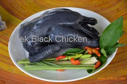 cooked black chicken