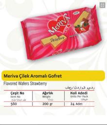 Meriva Wafers With Strawberry Flavored