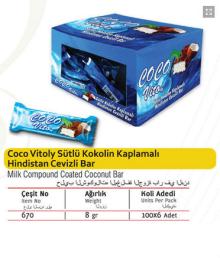 Coco Vitoly Milk Compound Coated Coconut Bar