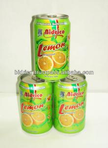 Carbonated  Soft  Drink in 330ml  Aluminum  Can - Lemon flavor - Bidrico Brand