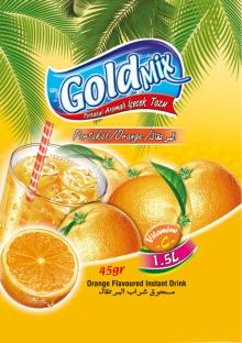 Orange Flavored Powder Instant Drink 45 gr 1,5 lt