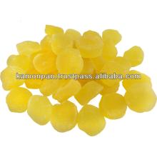 Dried Pineapple Core Coin 20-25 mm. Natural Color 300 ppm max SO2