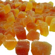 Dried Fruit Papaya Dice 8-10 mm. Natural Color