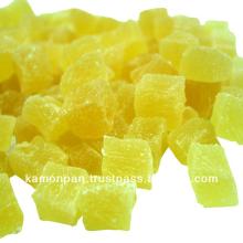 Dried Pineapple Core Dice 8-10 mm. Natural Color 300 ppm max SO2