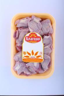 Frozen chicken gizzards in tray grade A
