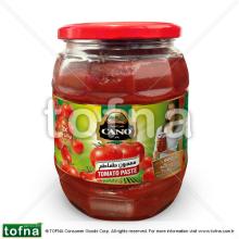 Cano Traditional Tomato Paste, 690gr*12, Twist-off lid with Paper Label within healthy glass jar