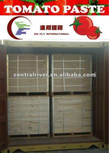 Tomato Paste 36-38% Brix packing in wooden ton-bins