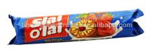 SLAI OLAI MILK BISCUIT FILLED WITH STRAWBERRY JAM PACK 128G/SLAI OLAI BISCUIT