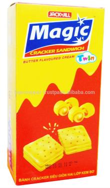 MAGIC TWIN CRACKER SANDWICH BUTTER FLAVOURED CREAM BOX 210G/MAGIC COOKIES/MAGIC BISCUITS