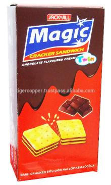 MAGIC TWIN CRACKER SANDWICH CHOCOLATE FLAVOURED CREAM BOX 210G/MAGIC COOKIES/MAGIC BISCUITS