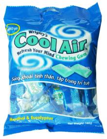 COOL AIR MENTHOL & EUCALYPTUS CHEWING BAG 131.4G/WRIGLEYS CHEWING GUM