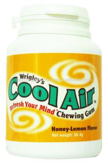 COOL AIR HONEY-LEMON CHEWING GUM JAR 58.4G/WRIGLEYS CHEWING GUM