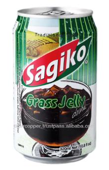 SAGIKO GRASS JELLY DRINK CAN 320ML/GRASS JELLY DRINKS/CANNED FRUIT DRINKS/FRUIT JUICE DRINKS