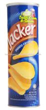 JACKER CRISPS SOUR CREAM & ONION FLAVOR CANISTER 160G/JACKER POTATO CHIPS/JACKER POTATO SNACK