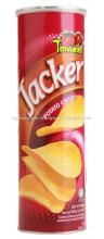 JACKER CRISPS TOMATO FLAVOR CANISTER 160G/JACKER POTATO CHIPS/JACKER POTATO SNACK