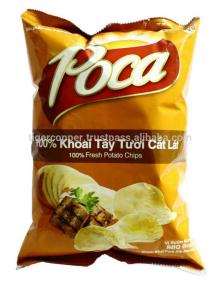 POCA 100% FRESH POTATO CHIPS BBQ BRAZIL PORK RIB FLAVOUR PACK 27G