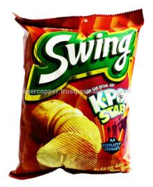  SWING  POTATO CHIPS NEWYORK STEAK FLAVOR PACK 24G/ORION SNACKS